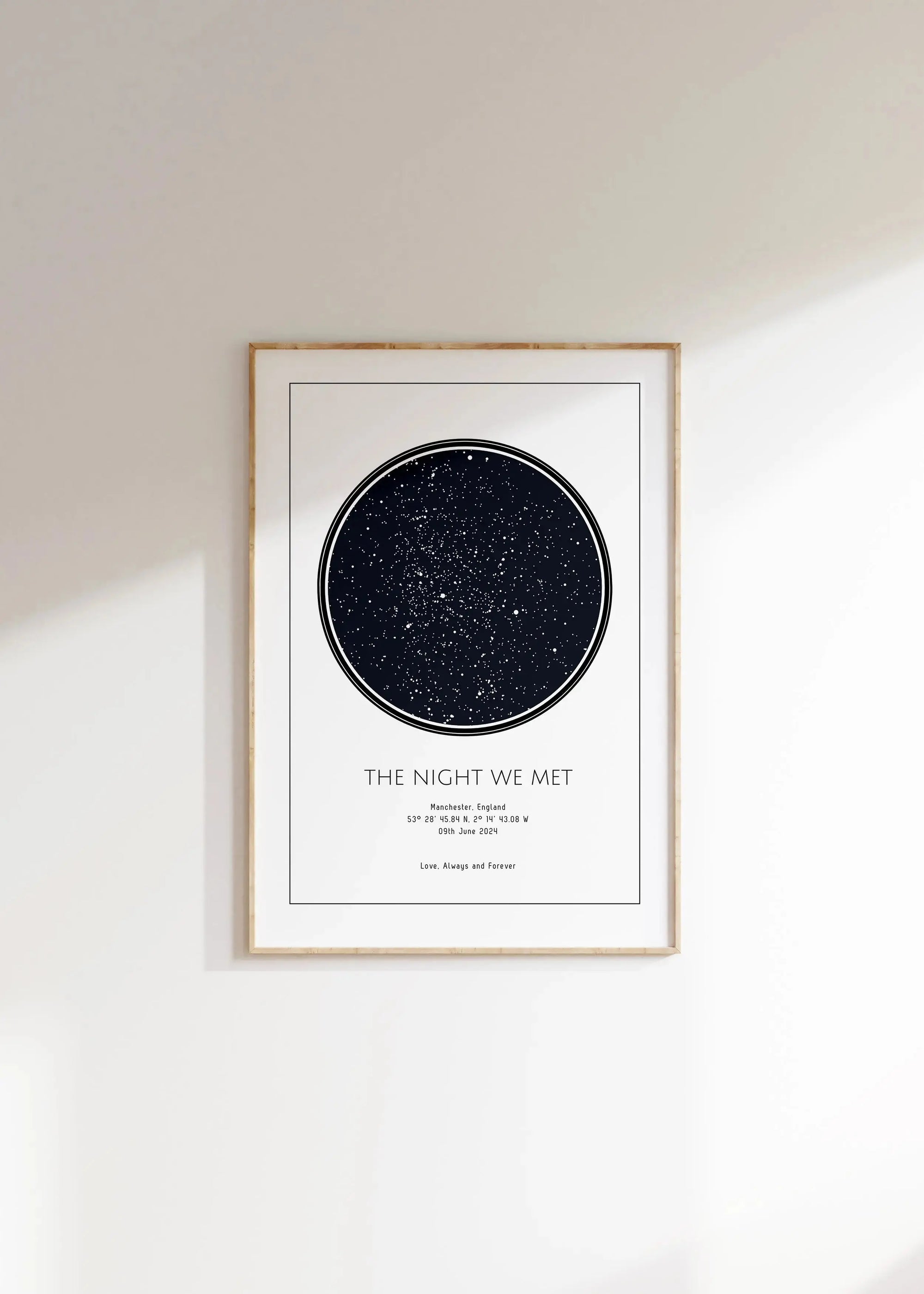 Personalisierte Sternenkarte – „The Night We Met“ Poster Mein Shop