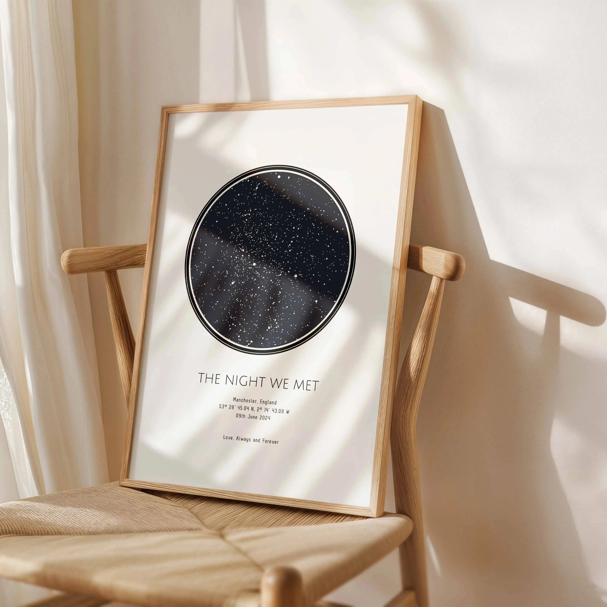 Personalisierte Sternenkarte – „The Night We Met“ Poster Mein Shop