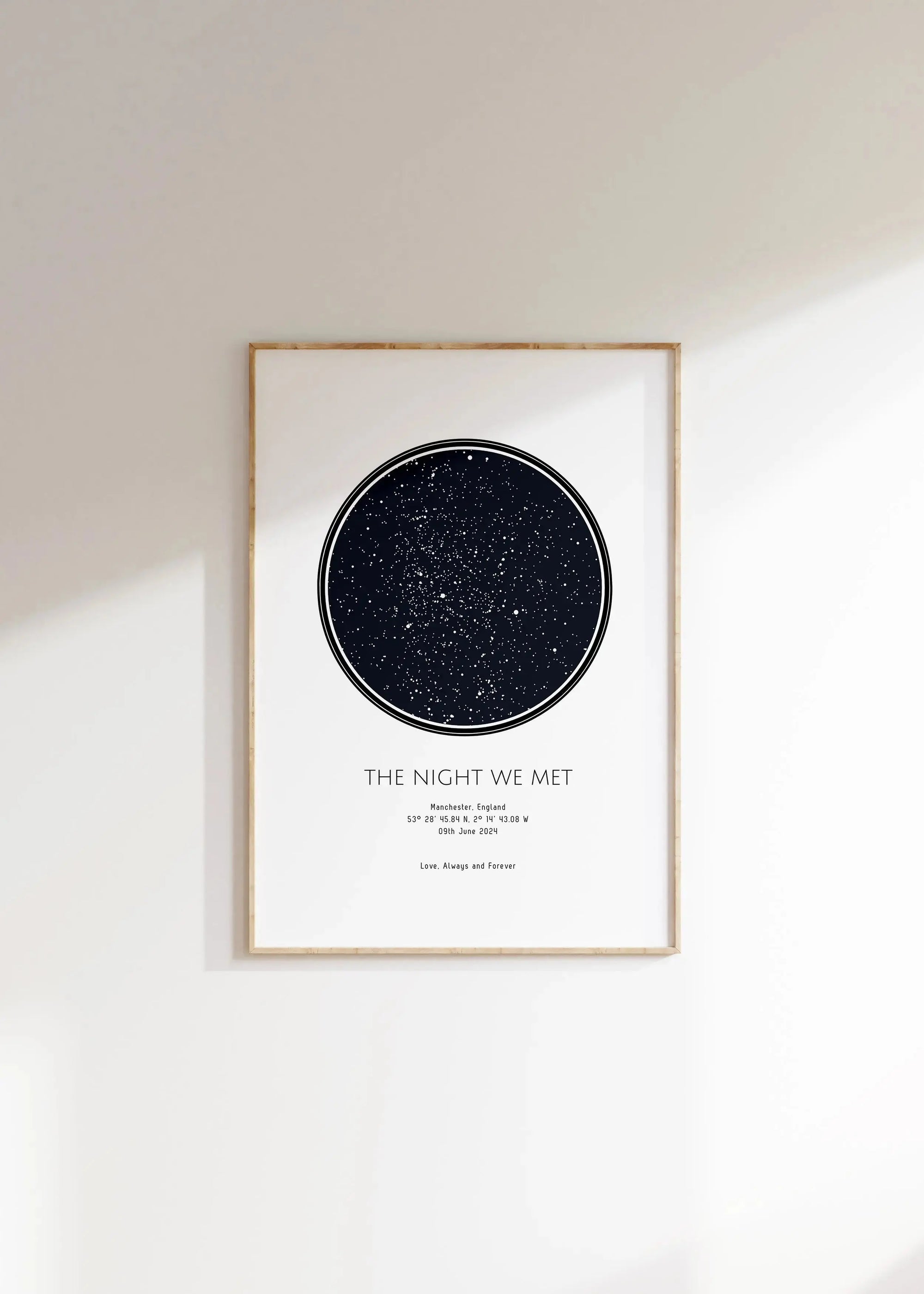 Personalisierte Sternenkarte Poster The Night We Met