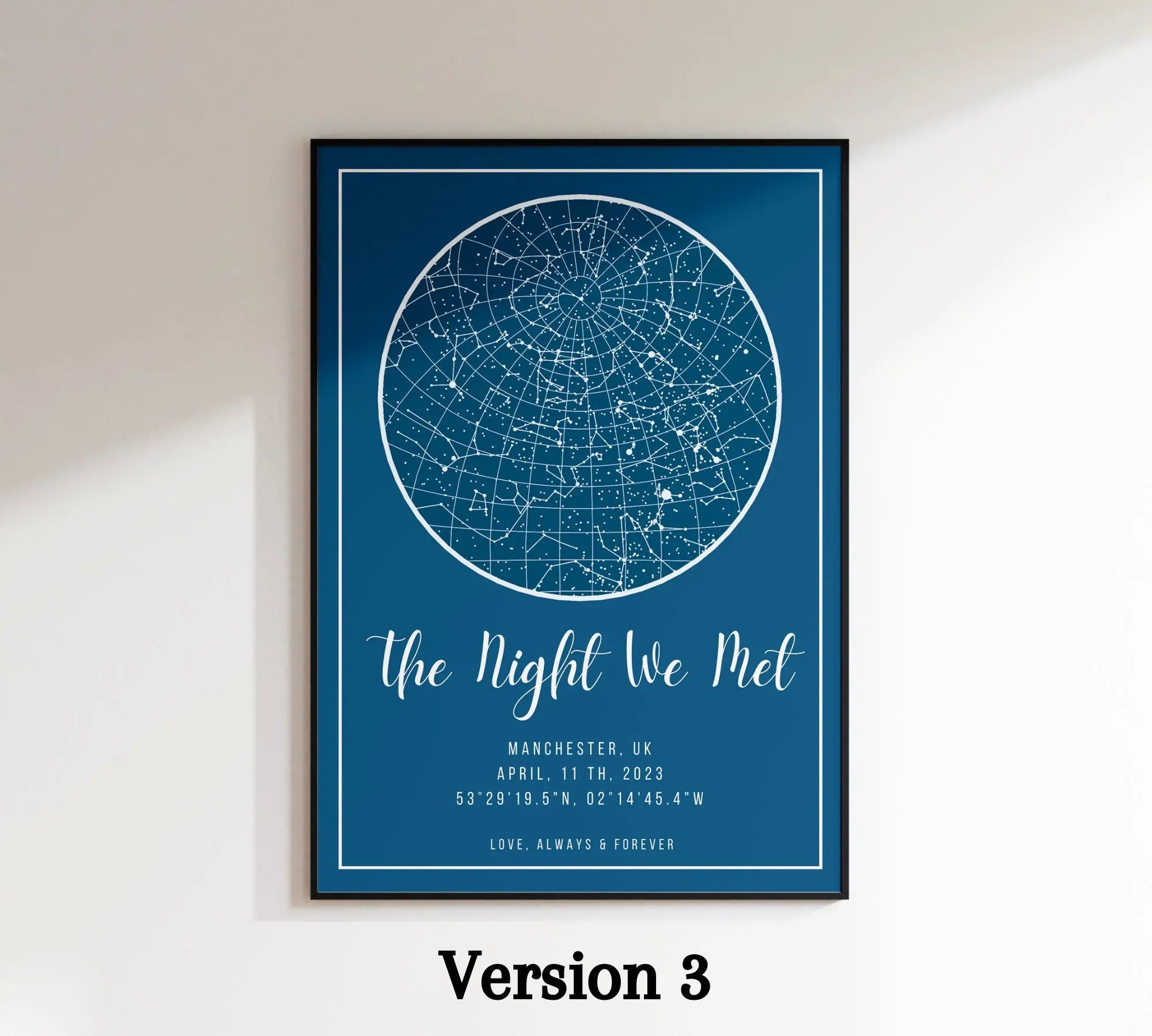 Custom Star Map Print, Night We Met Anniversary Gift, Night Sky Print, Star Map Poster, Wedding Gift, Constellation Print, Personalised Gift Mein Shop