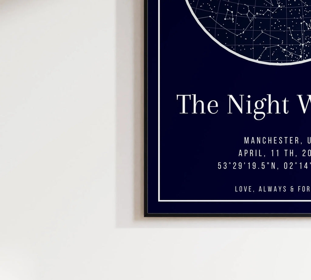 Custom Star Map Print, Night We Met Anniversary Gift, Night Sky Print, Star Map Poster, Wedding Gift, Constellation Print, Personalised Gift Mein Shop