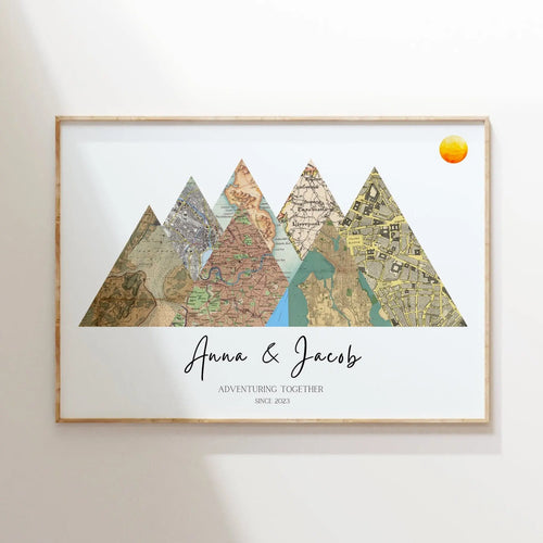 Couple Map Druck Mein Shop