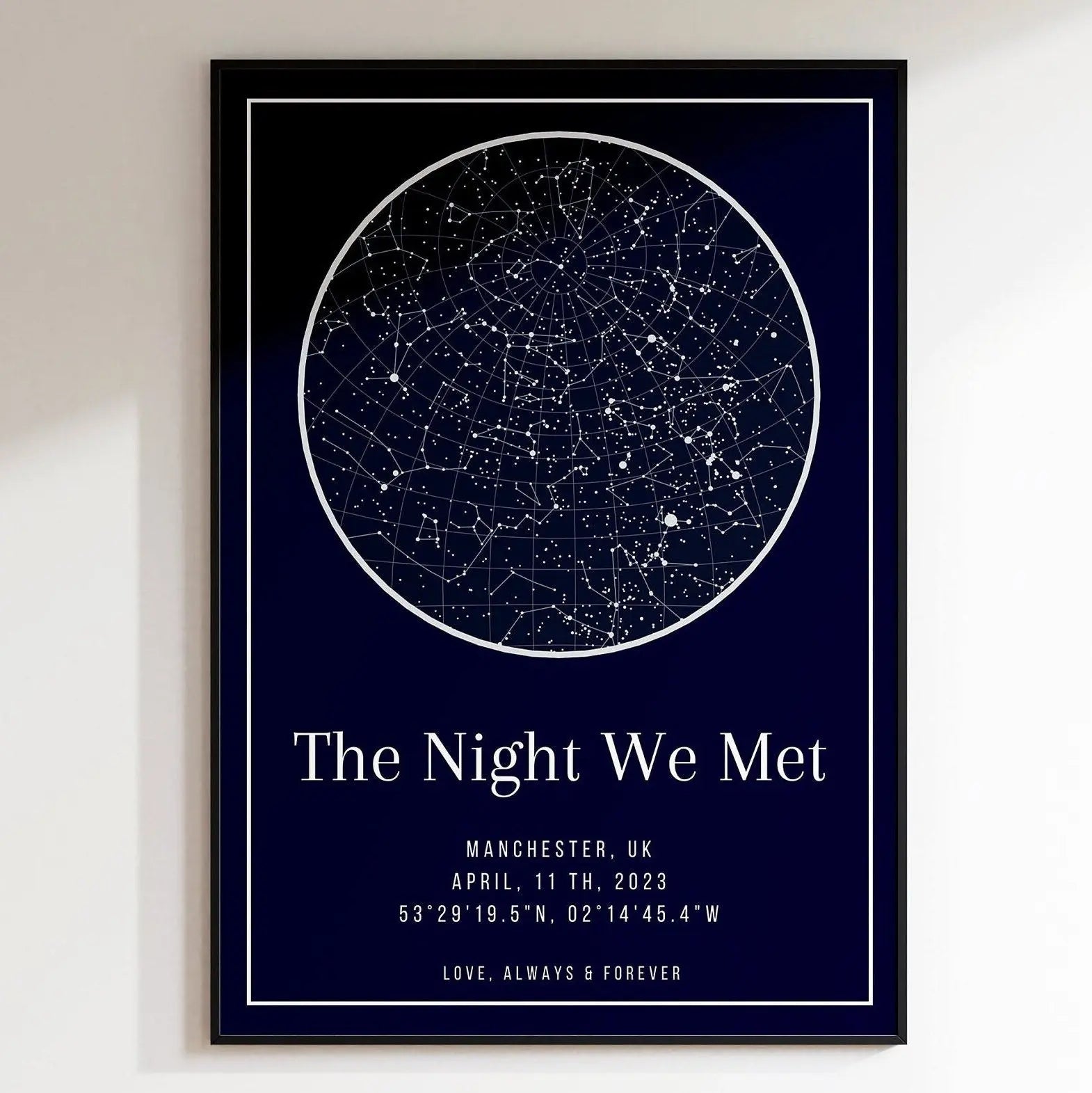 Custom Star Map Print, Night We Met Anniversary Gift, Night Sky Print, Star Map Poster, Wedding Gift, Constellation Print, Personalised Gift Mein Shop