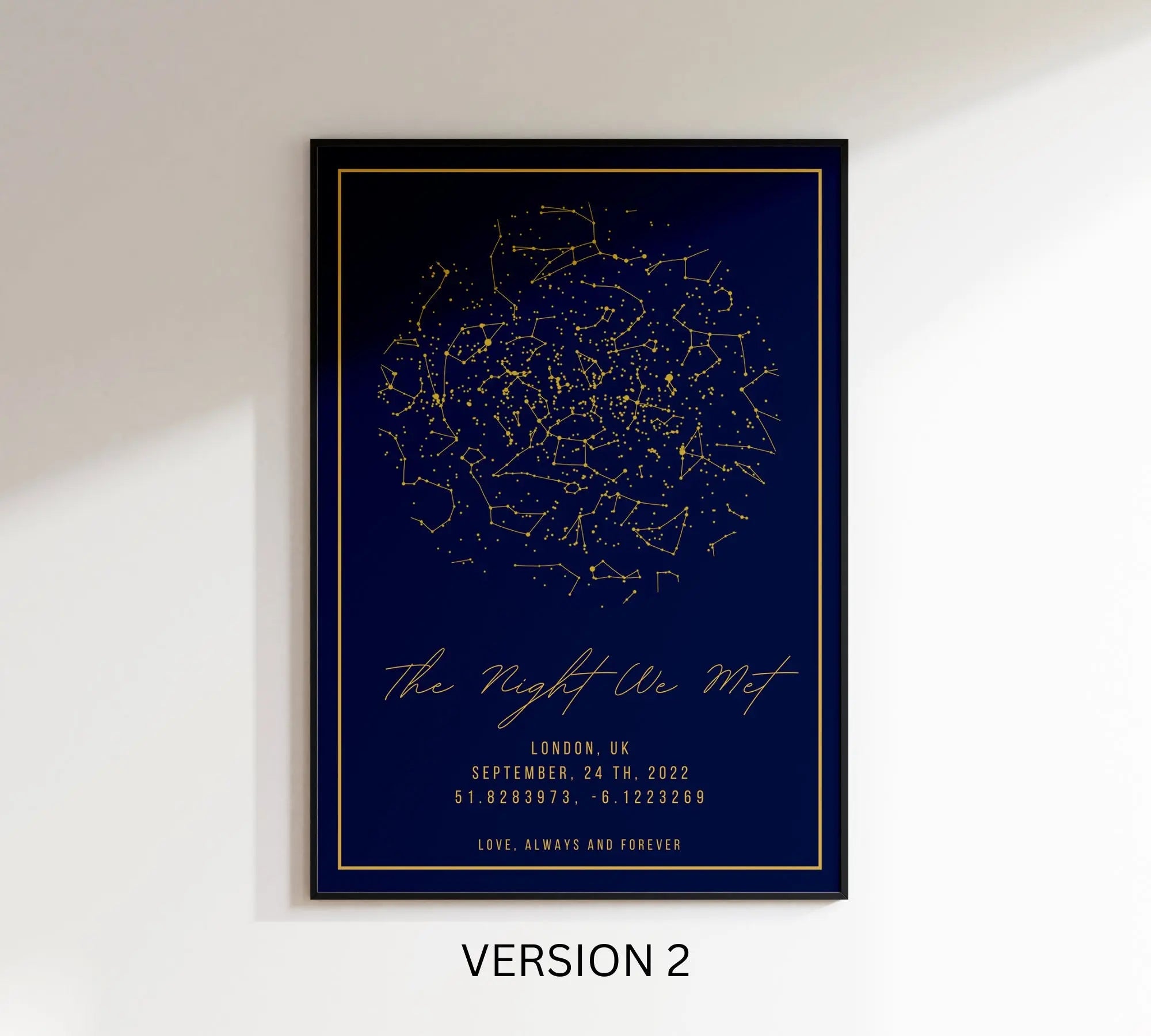 Custom star map by date, Star map night light, Personalized constellation map, Night sky by date, Engagement gift for him and her, mom gift Mein Shop