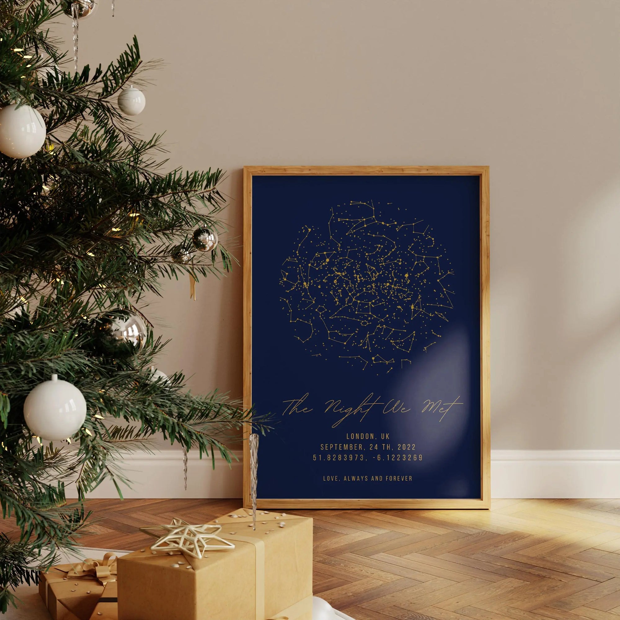 Custom star map by date, Star map night light, Personalized constellation map, Night sky by date, Engagement gift for him and her, mom gift Mein Shop