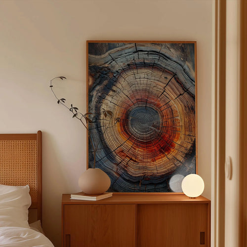 Tree Ring Wall Art Print, Abstract Colorful Tree Ring Wall Decor, Minimalist Home Art, Modern Farmhouse Living Room Print, Nordic Mein Shop