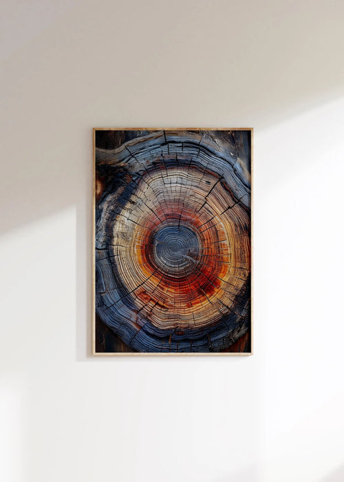 Tree Ring Wall Art Print, Abstract Colorful Tree Ring Wall Decor, Minimalist Home Art, Modern Farmhouse Living Room Print, Nordic Mein Shop
